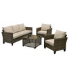 XIZZI Outdoor Sectional Sofa Set, Modular Outdoor Wicker Sofa Set with Optional Solar Table, Ottomans or Fire Pit in 6 Colors, All-Weather Design - 2 of 4