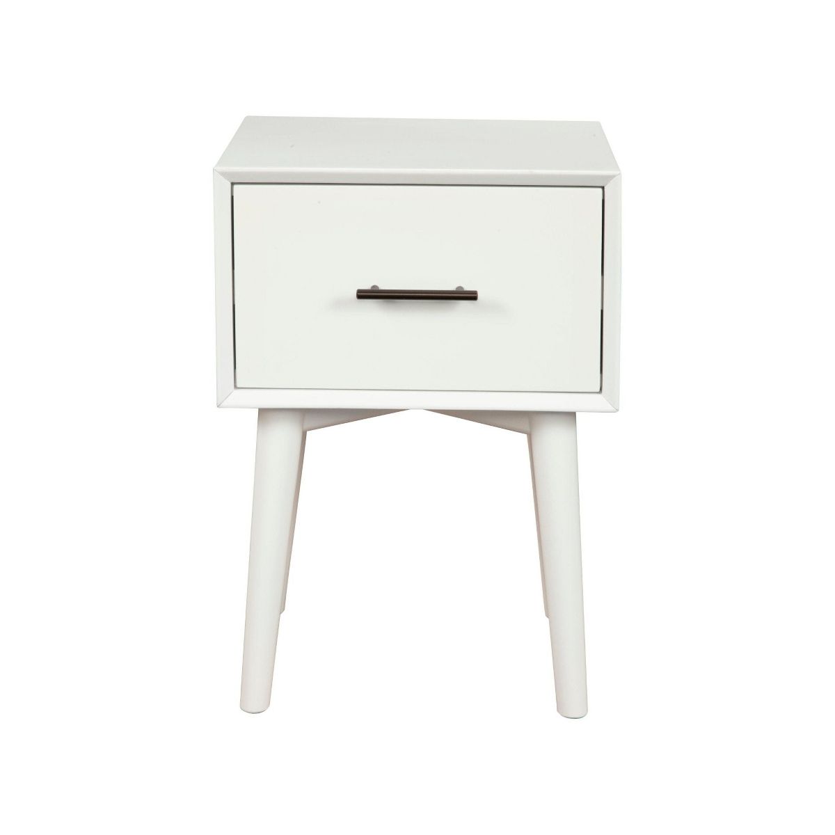 Flynn Mid-Century End Table in White | Alpine Furniture - thumbnail 3