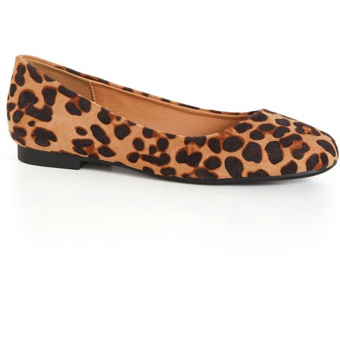 Обувь City Chic | Women's Plus Size WIDE FIT Rae Ballet Flat - leopard - 10W