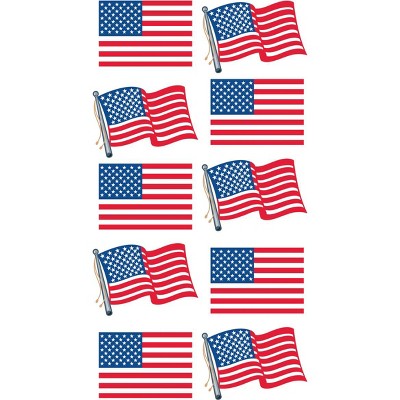 Sticko Stickers - Metallic Waving Flags, 10pcs