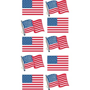 Sticko Stickers - Metallic Waving Flags, 10pcs - 1 of 1