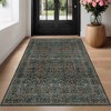 BAGOKIE 5' x 7' Vintage Botanical Washable Area Rug - 3 of 4