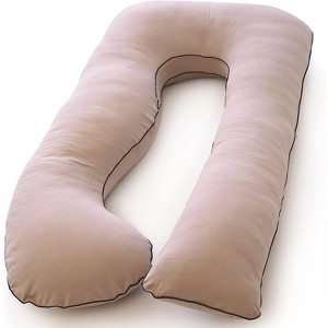 PharMeDoc Pregnancy Pillow, U-Shape Full Body Maternity Pillow, Jersey Cotton Cover - 1 of 4