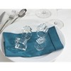4pk Icicle Inspired Crystal Glass Napkin Rings: K9 High Clarity Lightweight - Saro Lifestyle - 3 of 3