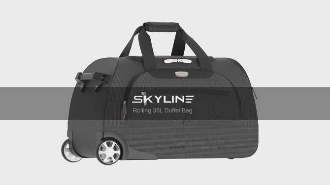 Skyline Rolling 35L Duffel Bag - Gray, 2 of 9, play video
