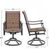 DSVIMOY Patio Dining Chairs, 2 Pieces Outdoor Dining Chairs Set, 360°Swivel Dining Chair for Patio, Brown, 23"*21.7"*40.2" - 2 of 4