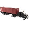 Kenworth T880 SBFA Tridem Truck Tractor Black Met. w/Flatbed Trailer & 40' Dry Goods Sea Container "TEX" 1/50 Diecast Model by Diecast Masters - 2 of 3