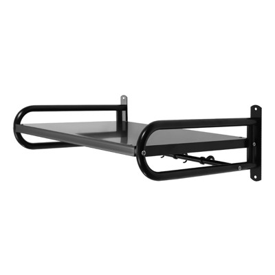 YIYIBYUS Carbon Steel Wall Mount Microwave Oven Shelf with Fixing Kit (Black)