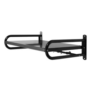 YIYIBYUS Carbon Steel Wall Mount Microwave Oven Shelf with Fixing Kit (Black) - 1 of 4