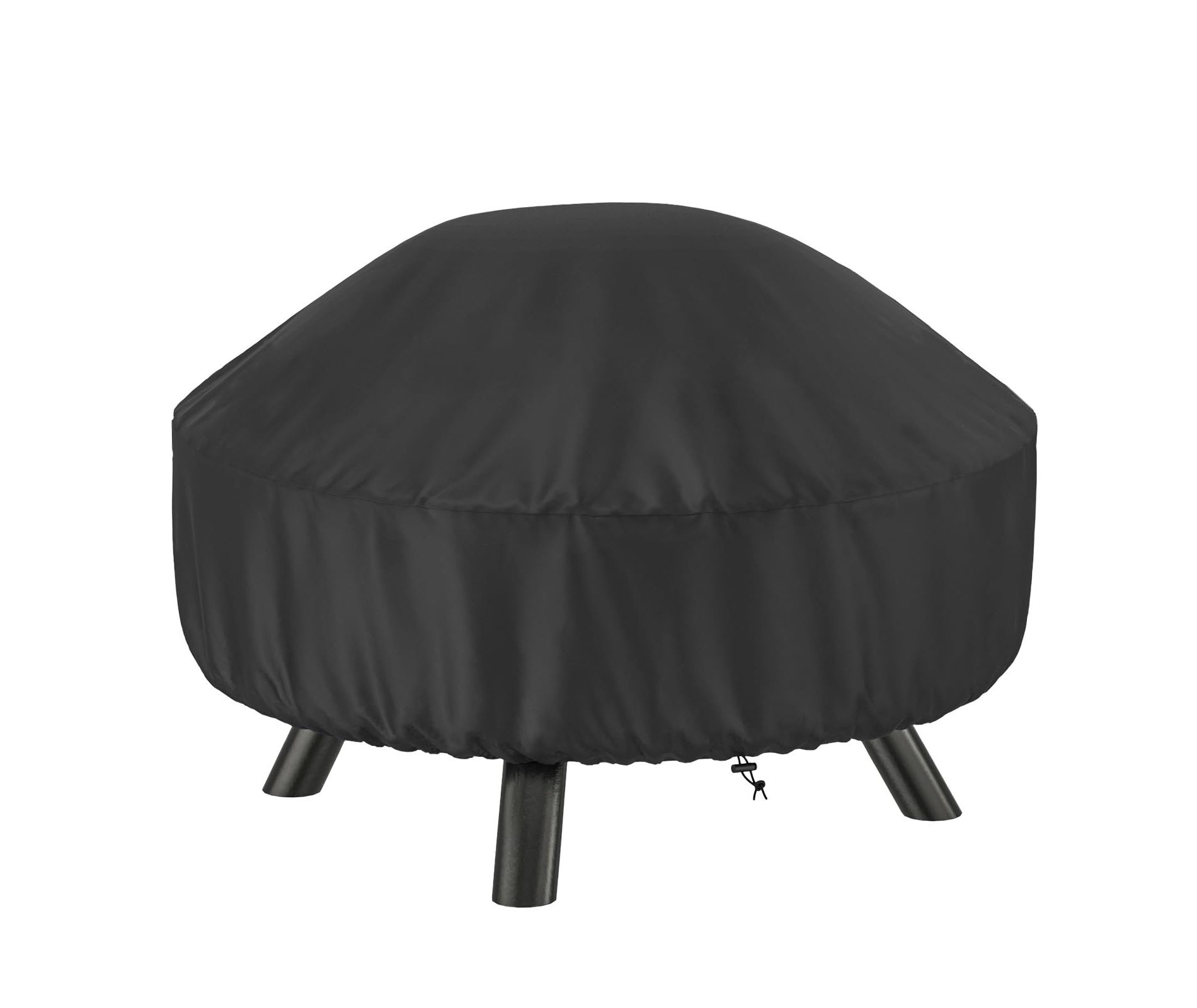 SHINESTAR Black Fire Pit Cover Round 36 In, Outdoor Fire Pit Cover for 30-36 Inches Fire Pits, Windproof Drawstring & Waterproof Layer