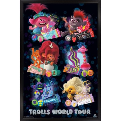 Trends International Dreamworks Trolls 2 - Grid Framed Wall Poster ...