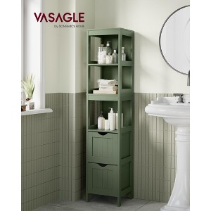 VASAGLE Bathroom Floor Cabinet Bathroom Storage Organizer Rack Stand,Multifunctional Corner Unit 2 Drawers - 1 of 4