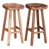 VidaXL Bar Stools 2 pcs Solid Acacia Wood - 2 of 4