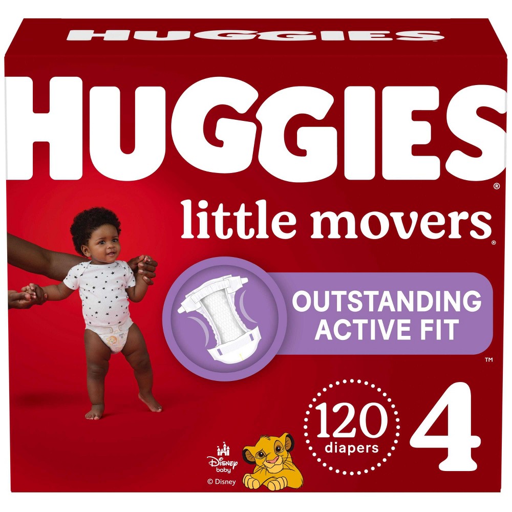 Photos - Nappies Huggies Little Movers Active Fit Diapers - Size 4 - 120ct 