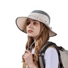 Anna-Kaci Wide Brim Outdoor Hat with Mesh Ventilation Snap-Up Sides and Chin Strap for Hiking, Beach, Travel, and Sun Protection - 2 of 4