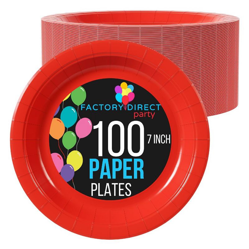 Exquisite 100 Count Disposable Plates Paper Plates, 1 of 5