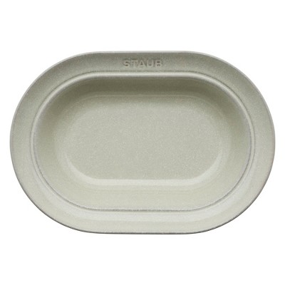 White Truffle Ceramic Oval Serving Dish, 10.2-inch