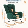 Nursery Teddy Rocking Chair, Upholstered Fluffy Glider Rocker - 2 of 4