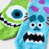 Women's 2pk Monsters, Inc. Cozy Ankle Socks - Green/Blue 4-10 - 3 of 3