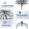 Christmas Tree 6FT Flocked Pencil Artificial Xmas Tree – Slim Snow Flocked Mixed PVC Branches with Metal Stand, Holiday Decoration for Living Room - 4 of 4