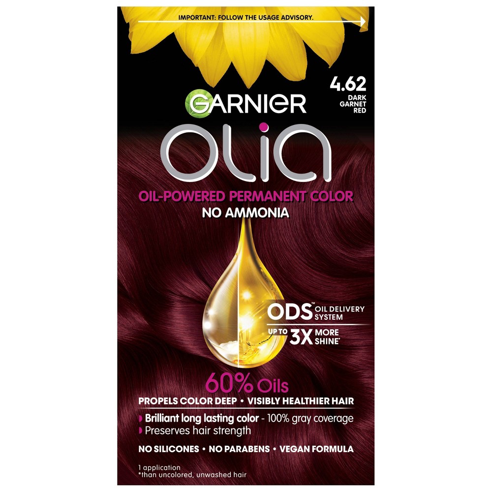 Photos - Hair Dye Garnier Olia Brilliant Color - 4.62 Dark Garnet Red 