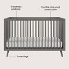 Child Craft Cranbrook 4-in-1 Convertible Crib, Converts to Day Bed, Toddler Bed and Full Size Bed, 3 Mattress Positions, Baby Safe Finish (Lunar Gray) - 2 of 4
