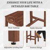 Arceso Bar Table, Counter Bar Height Pub Table, Rectangular Acacia Wood High Top Kitchen Dining Table, Indoor Use - 4 of 4