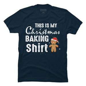 Men's Design By Humans Gingerbread Christmas Baking Shirt By shirtpublic T-Shirt - 1 of 4