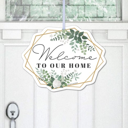 Big Dot of Happiness Boho Botanical - Hanging Porch Greenery Party Outdoor Decorations - Front Door Decor - 1 Piece Sign - image 1 of 4
