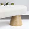 64" Upholstered Dining Bench with Wood Legs, No-Assembly Entryway or End of Bed Bench Ottoman, 300 LBS Weight Capacity for Dining Room or Kitchen - 4 of 4