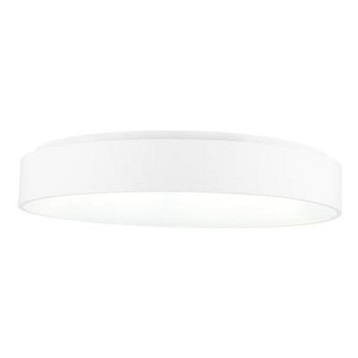CWI Lighting Arenal LED Drum Shade Flush Mount With White Finish