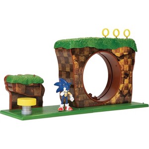 Jakks Pacific Sonic The Hedgehog Green Hill Zone 2.5 Inch Figure Playset - 1 of 3