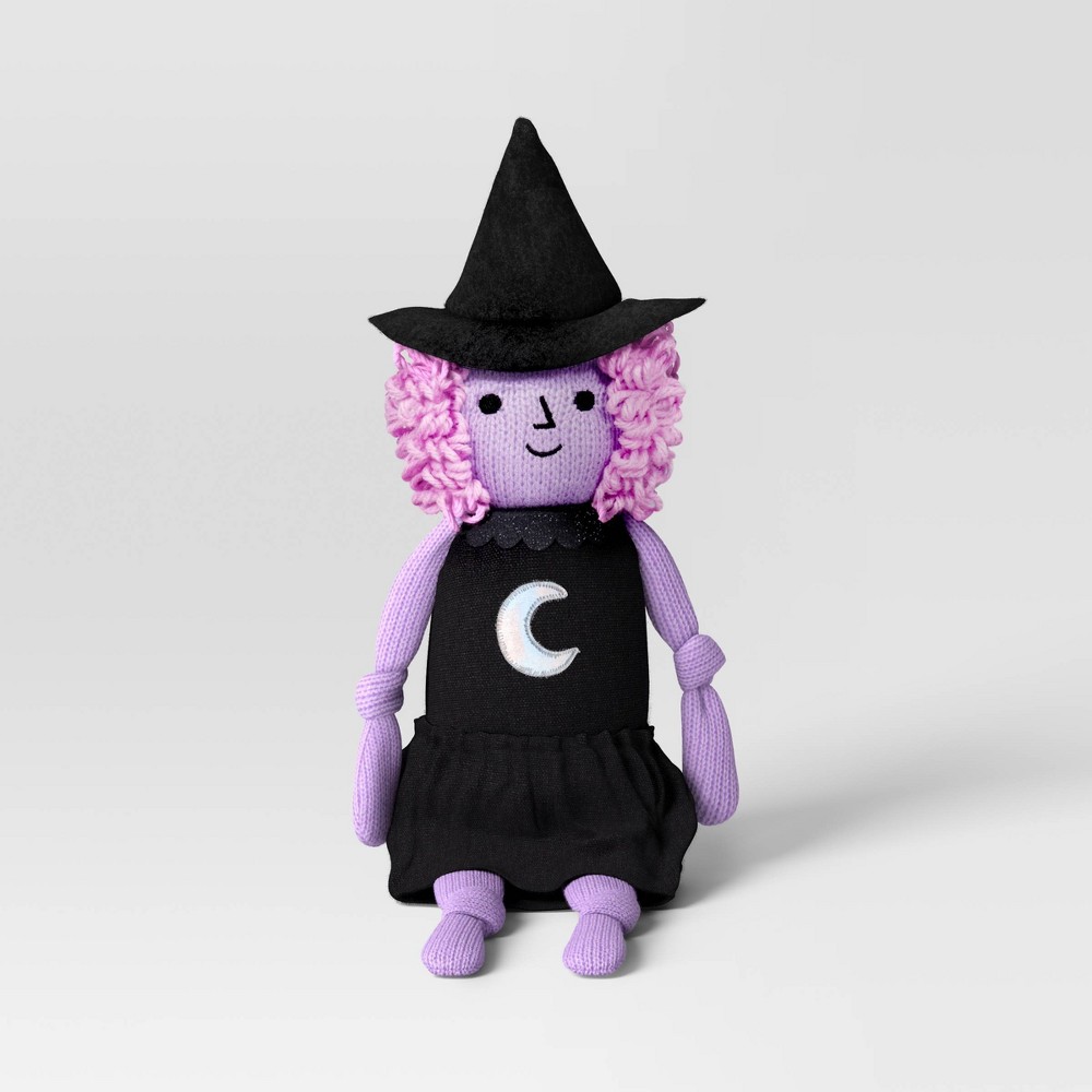Knit Witch Character Sitabout Figurine - Hyde and EEK! Boutique™ Black/Purple