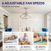 Airsurfer 20" Ceiling Fan with Remote, 6-Speed Reversible Motor, LED Light, Timer, Quiet DC Motor, for Summer & Winter Use - 4 of 4