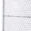 PAGED Decorative Screen Modern Partition Panel, Metal Fence Privacy Screen with Line Pattern for Balcony Garden Room Divider, 76" H×48" W - 3 of 4