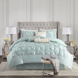Gulches 7 Piece Tufted Comforter Set Seafoam King - 1 of 4