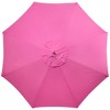 Northlight Outdoor Patio Market Umbrella with Wooden Pole - 8.5' - Pink - 3 of 4