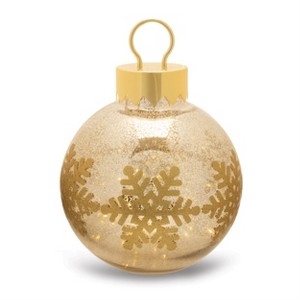 LED Glass Holiday Ornament Mercury Finish Decor Piece – 13in by Melrose - 1 of 3