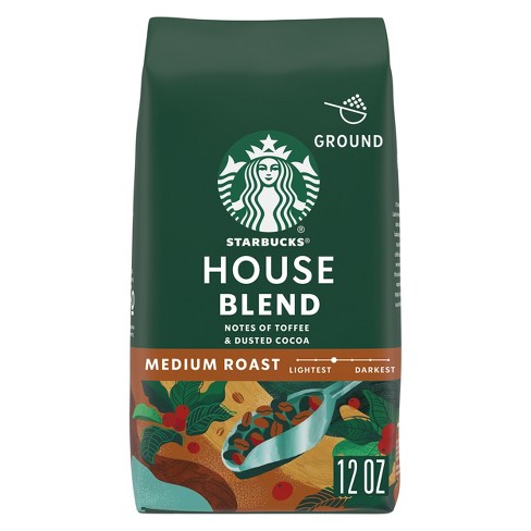 Starbucks Medium Roast Ground Coffee — House Blend — 100% Arabica — 1 Bag  (12 Oz.) : Target