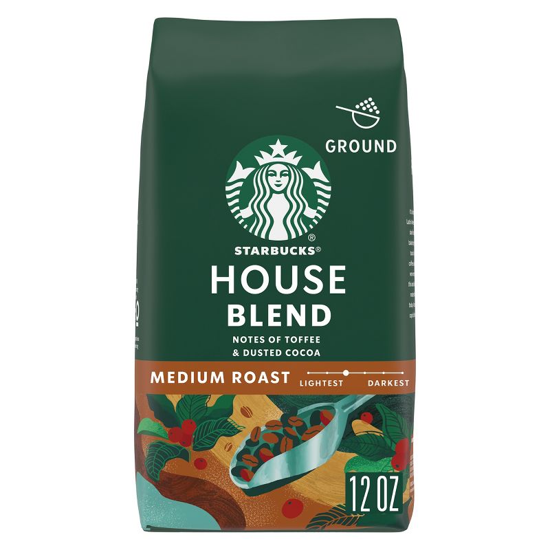 Starbucks Medium Roast Ground Coffee &#8212; House Blend &#8212; 100% Arabica &#8212; 1 bag (12 oz.), 1 of 8