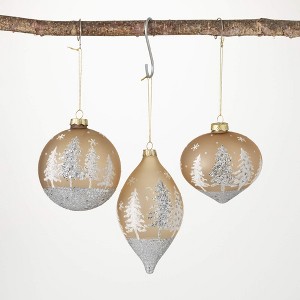 6"H  4"H and 4"H Sullivans Tree Drop Ornament - Set of 3  Multicolored Christmas Ornaments - 1 of 2