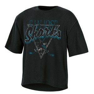 NHL San Jose Sharks Women's Short Sleeve Dark Fashion T-Shirt - 1 of 3
