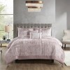 5 Pcs Elegant Velvet Satin Binding Comforter Set,All Season Home Textile Cozy Alternative Bedding Set fits Lux Bedroom Decor - 2 of 4