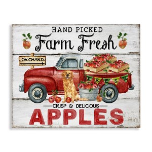 Stupell Industries Farm Fresh Apples Truck Canvas Art - 1 of 4
