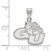 Black Bow Jewelry 14k White Gold Gonzaga Bulldogs NCAA Medium Pendant - 2 of 3