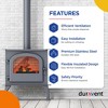 DuraVent DuraBlack 48 Inches Long x 8 Inch Diameter Stainless Steel Single Wall Wood Burning Stove Pipe Connector to Vent Smoke and Exhaust, Silver - 2 of 4