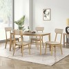 Modern 6-Piece Dining Set with Bench and 4 Upholstered Chairs, Rectangular Table Set for Kitchen or Dining Room – The Pop Home - 2 of 4