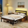 Safstar Full Size Bed Frame w/Built-in Charging Station Sturdy Mattress Foundation - 3 of 4