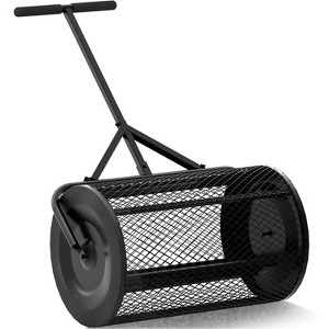 Walensee Upgrade T-Handle Compost Spreader - Lightweight Metal Mesh for Peat Moss, Manure & Lawn Care (Black, 24 Inch) - 1 of 4