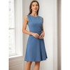 INSPIRE CHIC Women's Work Round Neck Sleeveless Fit and Flare Dresses - 2 of 4
